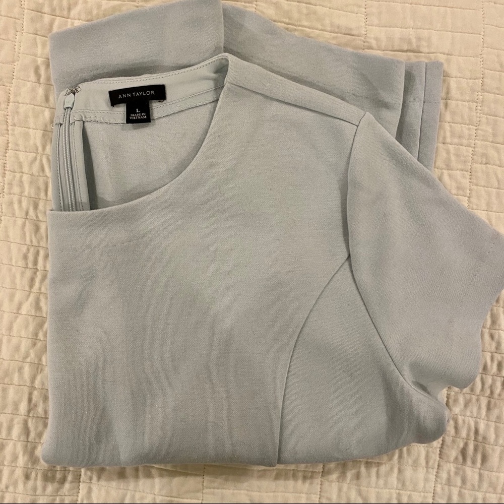Ann Taylor light blue peplum blouse (size L)